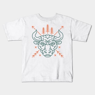 Wild Bull Head Kids T-Shirt